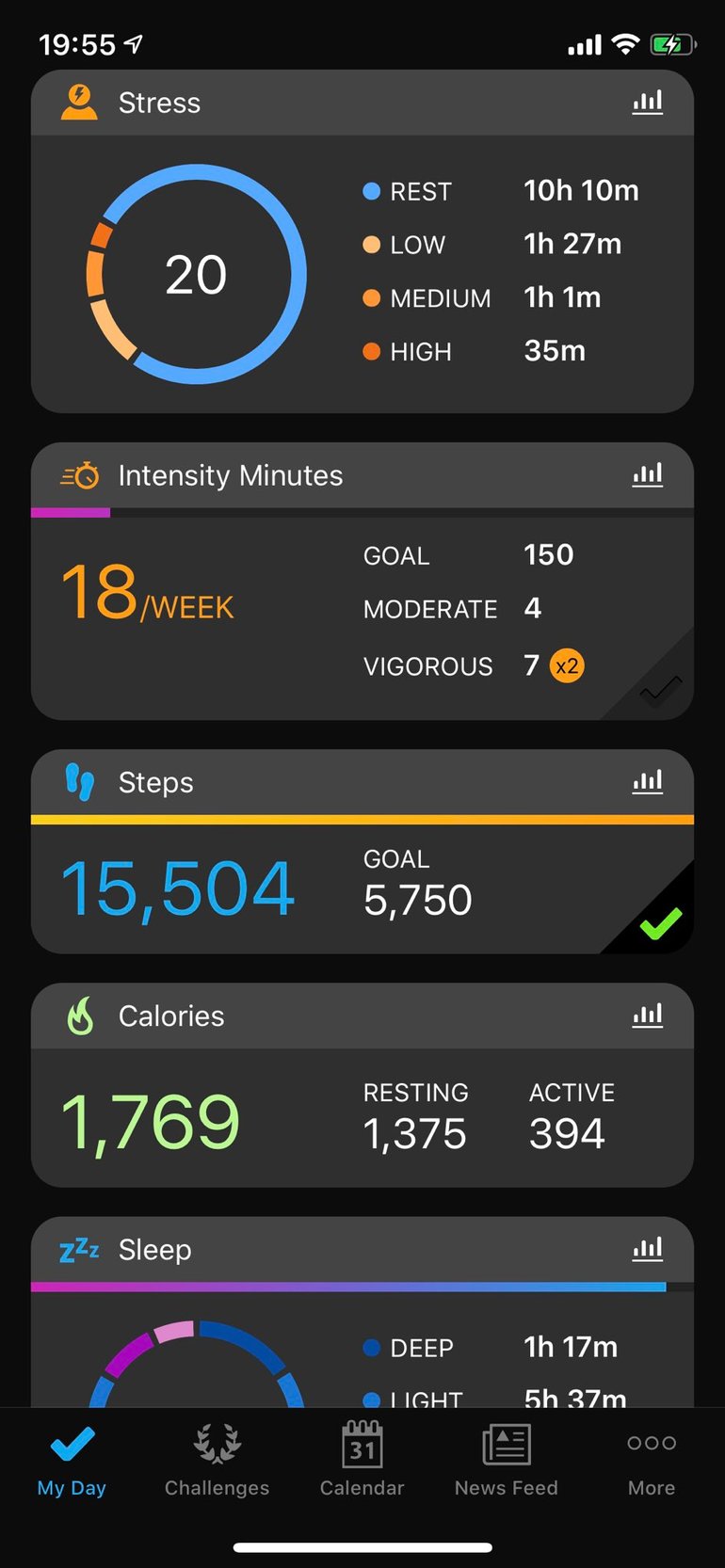 garmin dashboard
