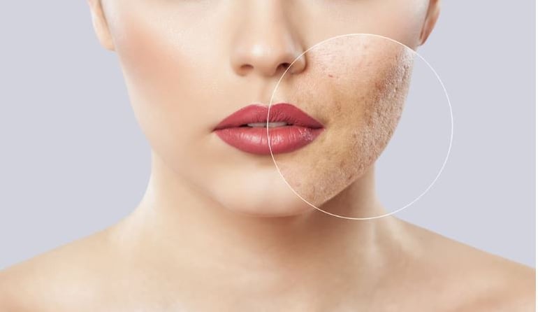 rostro mujer con lupe