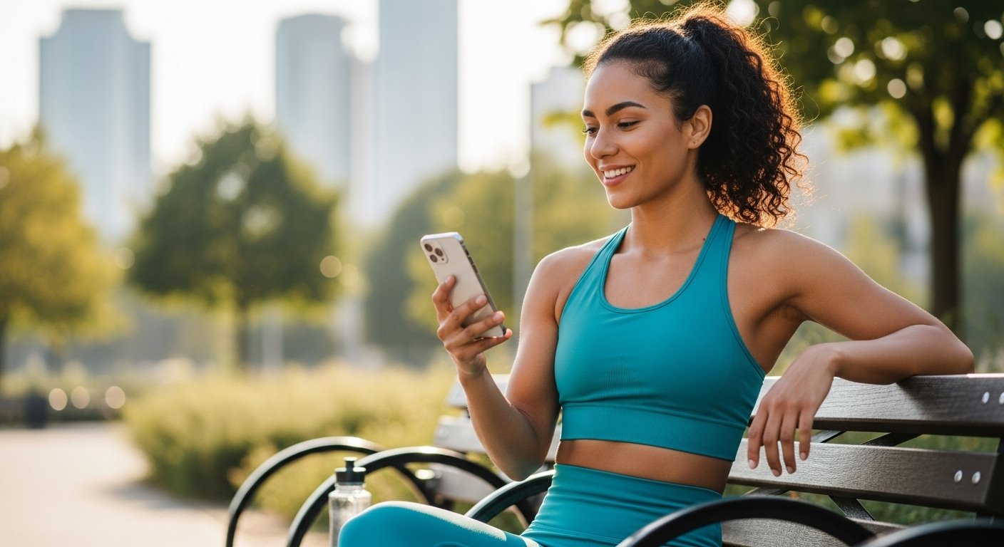 Usuario de Saludsa Vitality revisando sus puntos y recompensas en la aplicación móvil.