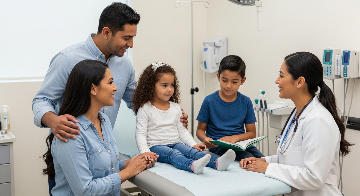 Familia en el doctor